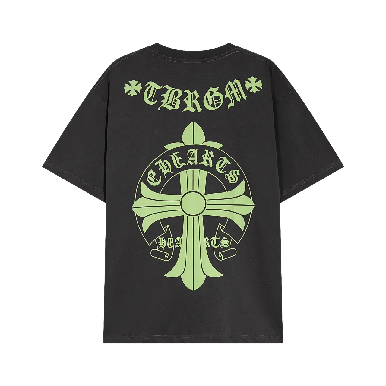 P150 Chrome Hearts Chrome Hearts Sanskrit Letter Foam Printed Short Sleeves Size: SMLXL Color: Black White Gray